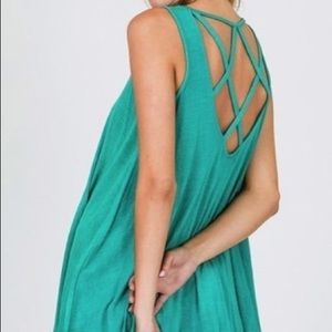 Plain front Criss cross back tank